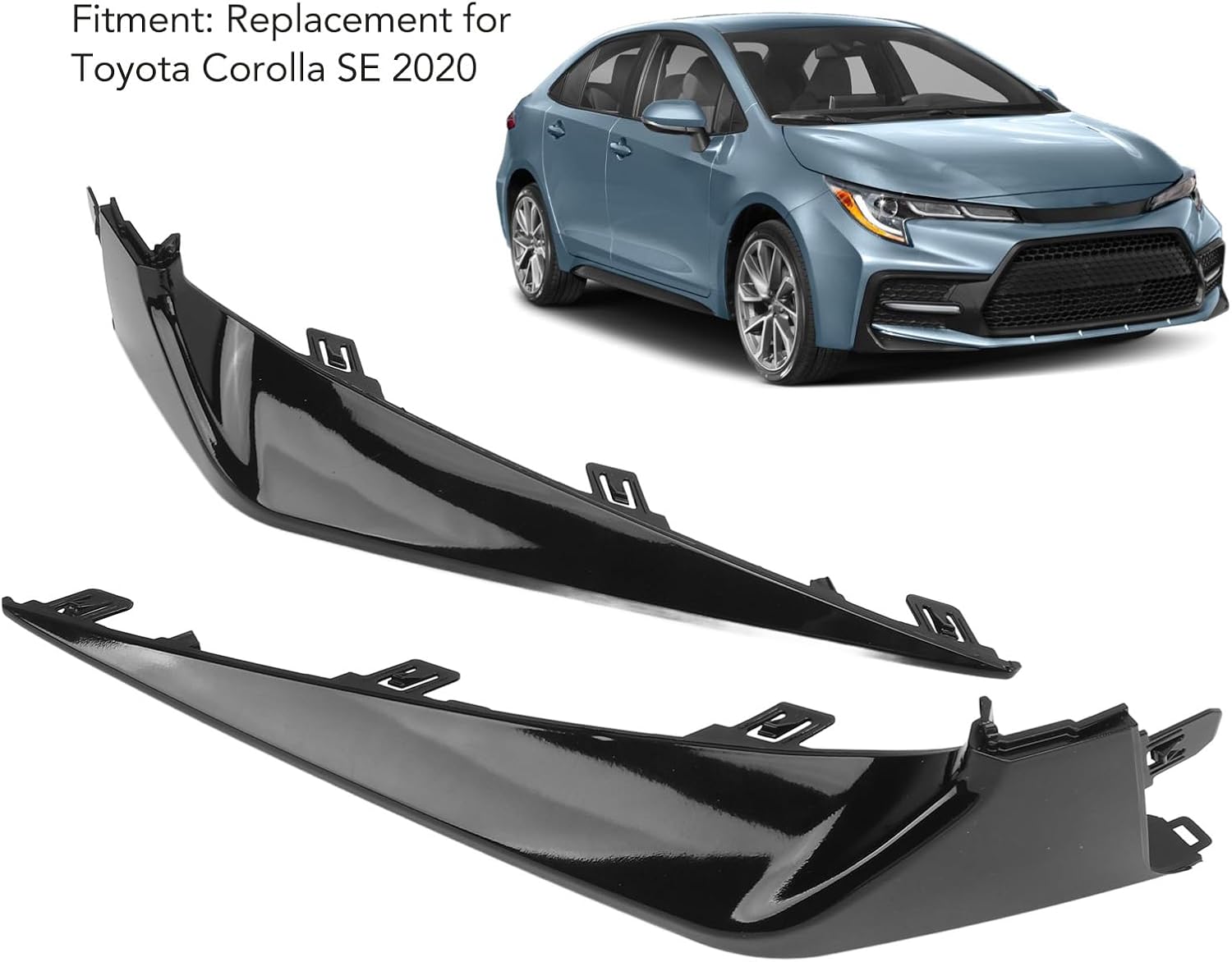 1 Pair Front Bumper Grill Lower Trim 52112 02110 Left Right Front Bumper Extension Replacement for SE 2020