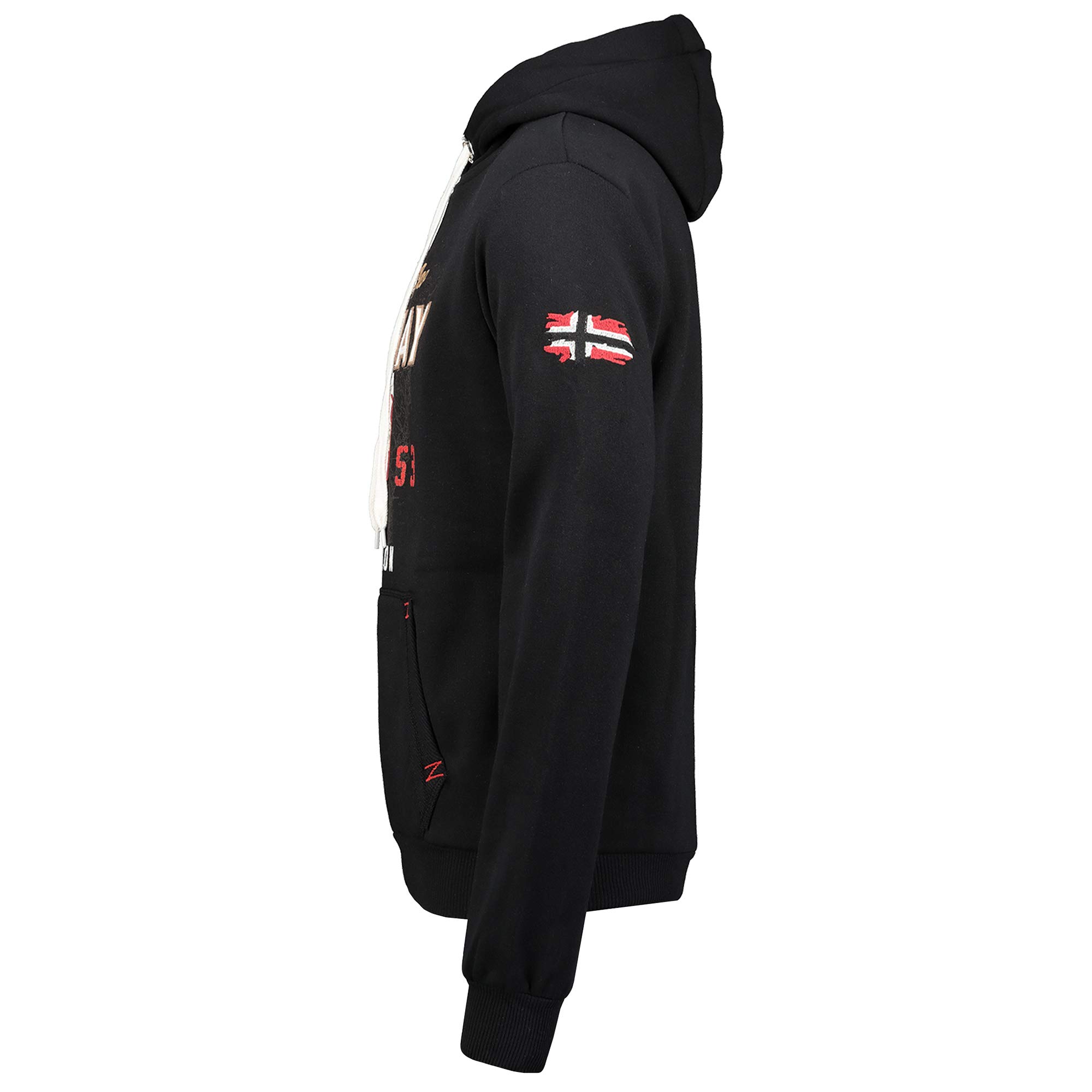 GEO Norway Guitre Men - Sweat À Capuche Et Poche Kangourou pour Homme - Sweats Shirts Hood Logo Homme - Sweat Shirt Hoody Chaud Manches Longues - Hoodie Sport Casual Regulier