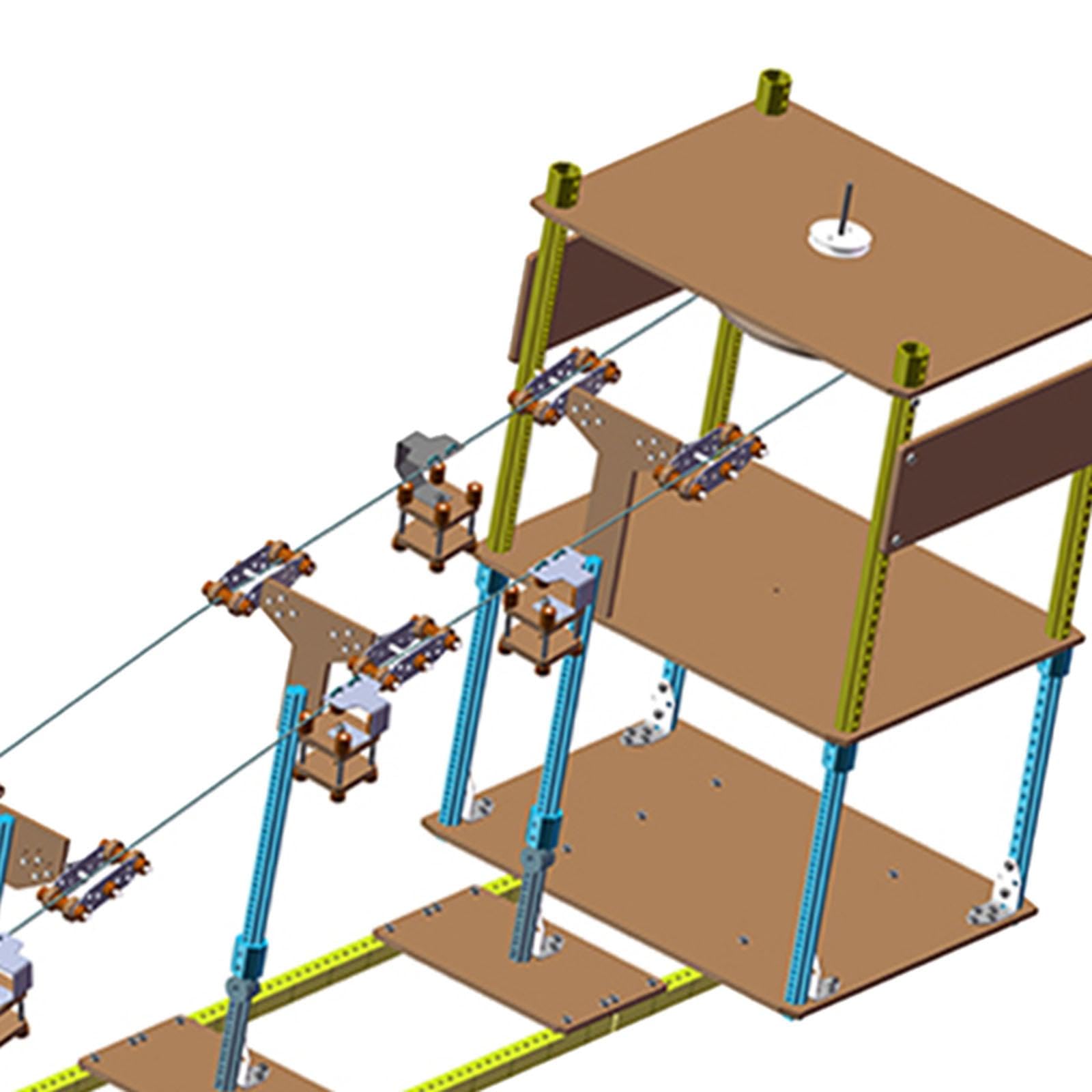 DIY Seilbahn Physik Experimentier Modell Lernspielzeug Holz Wissenschaftsobjekt Bastelkit für Naturwissenschaftlichen Unterricht zu Hause