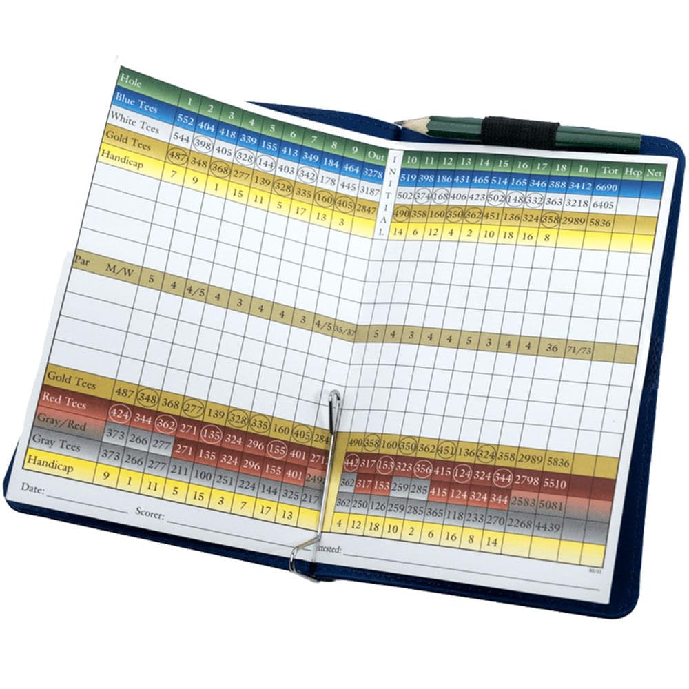 Callaway - Soporte para Tarjetas de puntuación de Piel Plegable