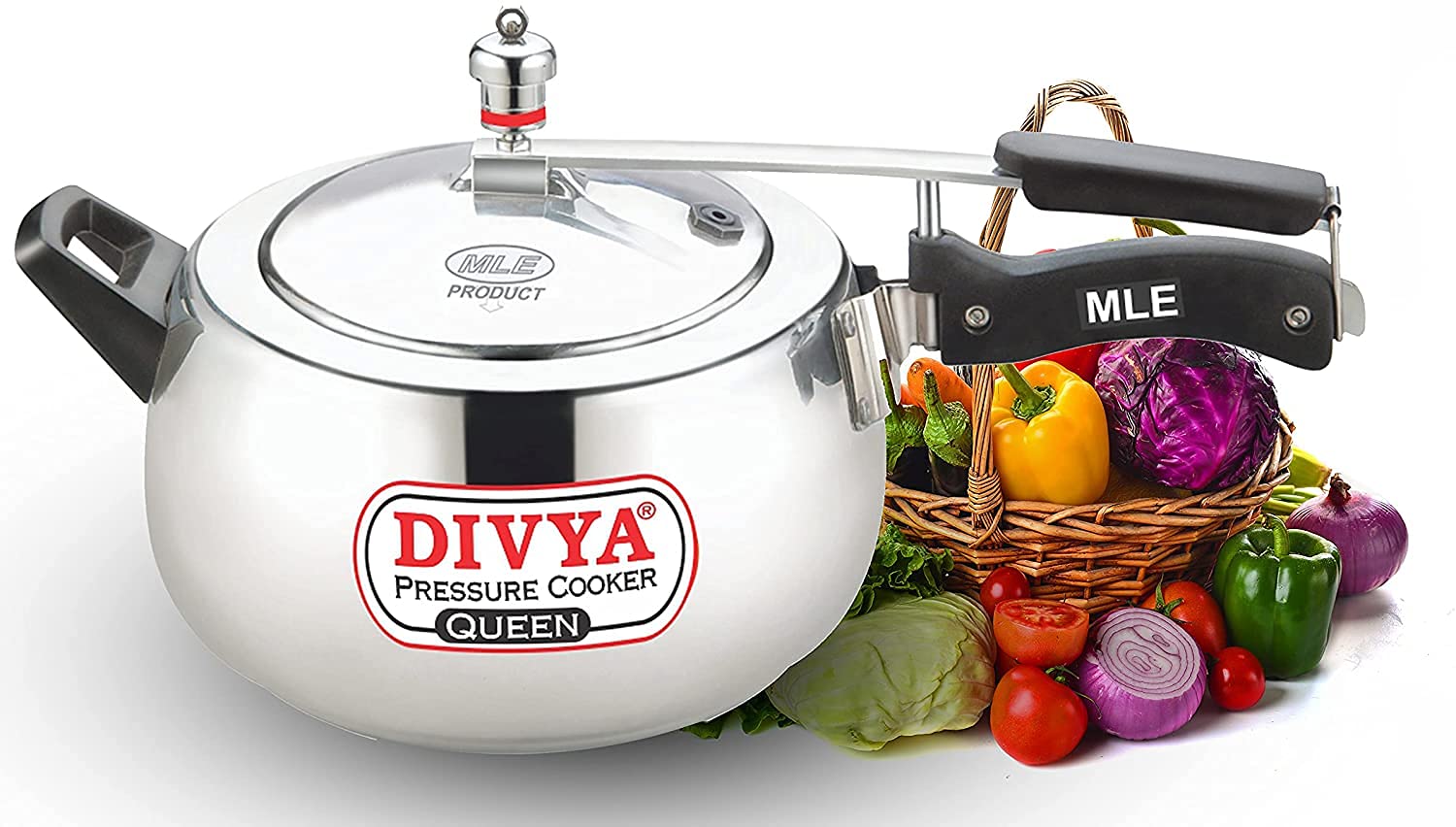 DIVYA 3.5 Litres Queen Aluminium Pressure Cooker