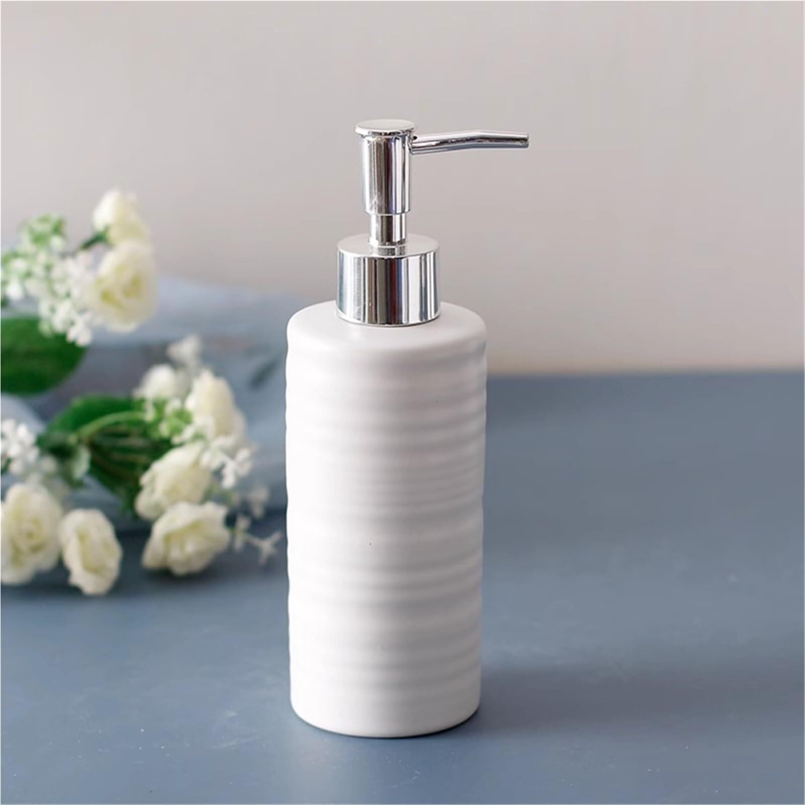 Hand Liquid Dispenser Lotion Pump Bottles Refillable Dish Soap for Dish for Bathroom(D)