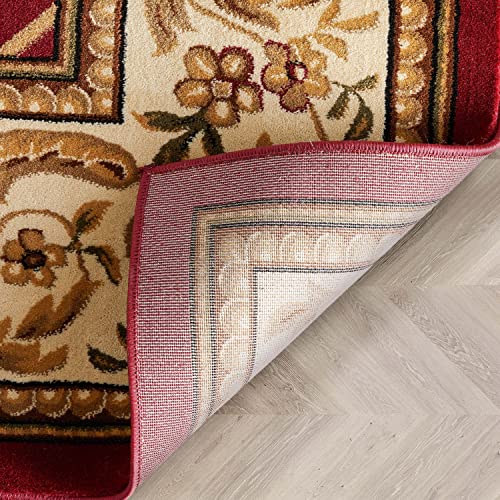 Well Woven Timeless Fleur De Lis Red Formal Area Rug 9'2" X 12'6" #TOP4