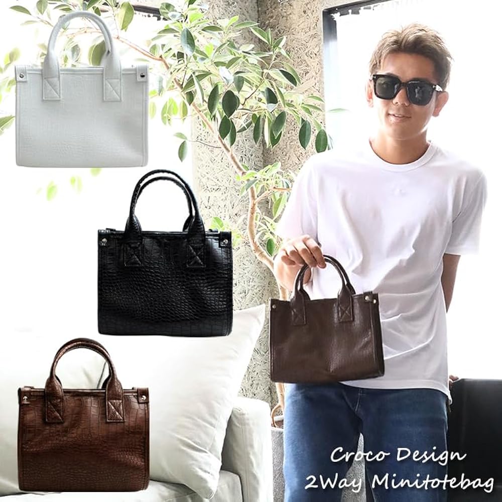 EUROKENVY レザー 黒 トートバッグ クロコ ゴルフ カートバッグ