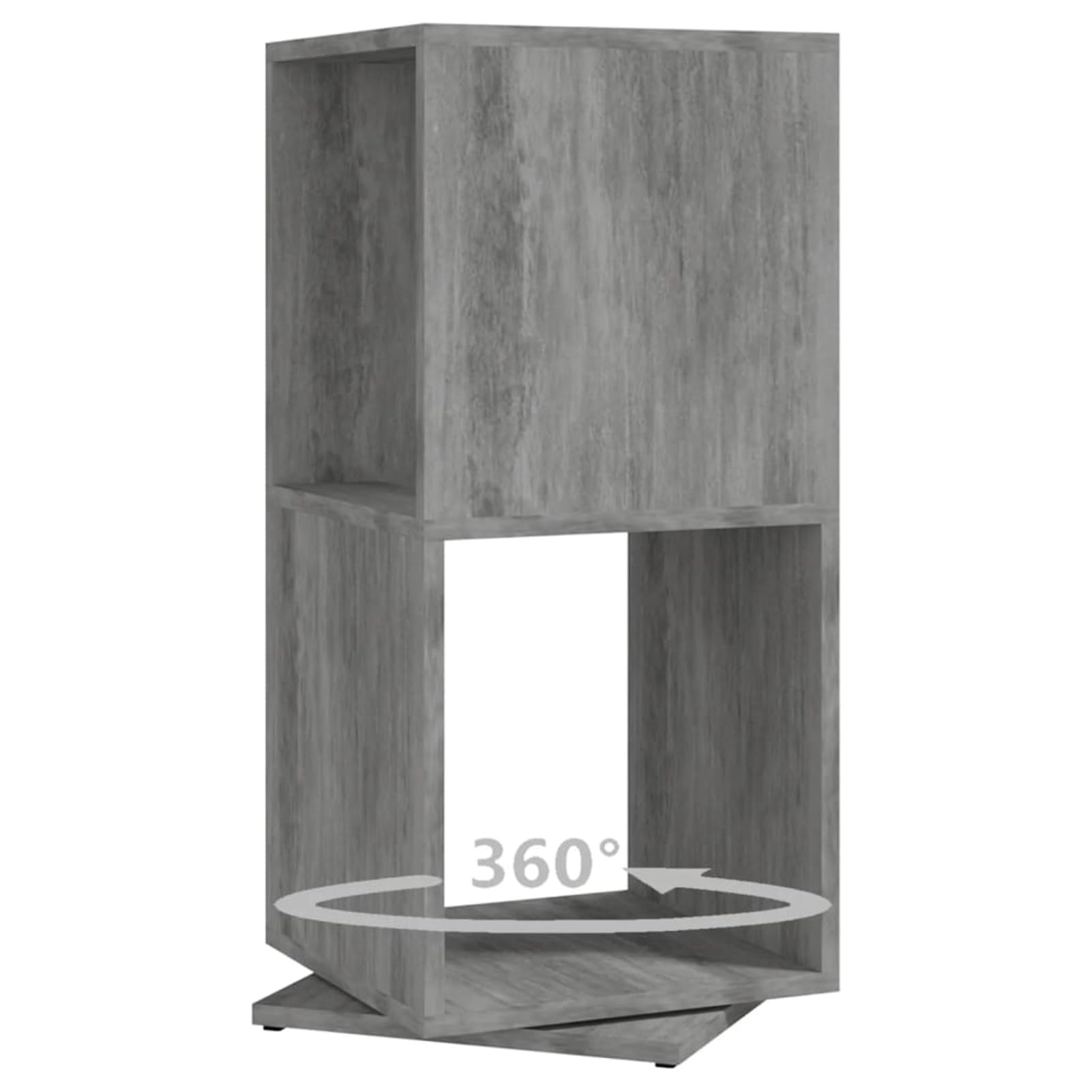 Rantry Drehregal Betongrau 34,5x34,5x75,5 cm Holzwerkstoff Bücherregale und vertikale Regale Model339559