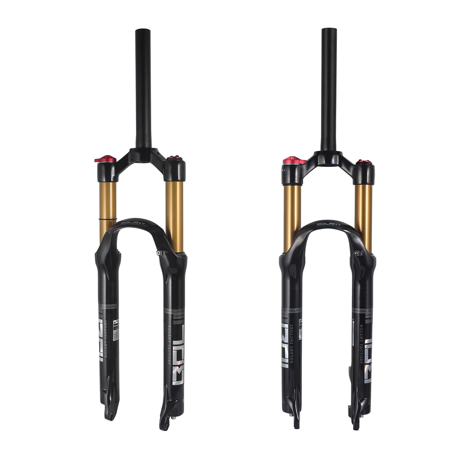 BOLANY 26/27.5/29 inch MTB Bicycle Magnesium Alloy Suspension Fork, Tapered Steerer and Straight Steerer Front Fork (Manual Lockout - Remote Lockout)