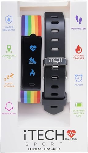 Miniatura 5 de ITECH Monitor de actividad deportiva, podómetro, monitor de frecuencia auditiva, monitor de sueño, contador de calorías para mujeres y hombres,