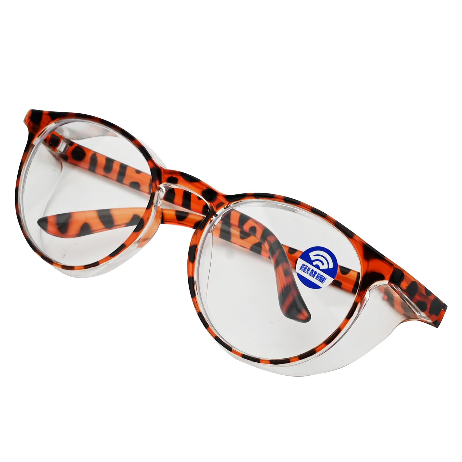 DurdiiySafety Glasses Protective Goggles with Clear Anti-Fog Scratch Resistant Lenses Blue Light Blocking Glasses with Side Shields Round Protective Eyewear Anti-Dust For Men, Women