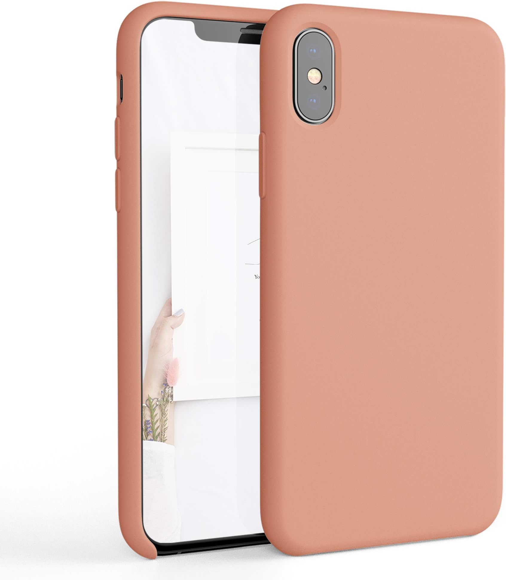 honua. Silicone Case for iPhone X/XS, Soft and Protective iPhone Case with Microfiber Lining, Compatible with Apple iPhone X/XS 5.8 inch (Liquid Sunrise)