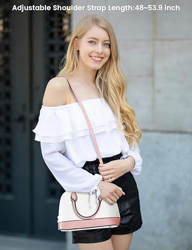 Miniatura 2 de Bolsos cruzados pequeños para mujeres clásico doble cremallera asa superior cartera de cúpula bolso de hombro 1491- Black, 1491- Brown, 1491- Grey,