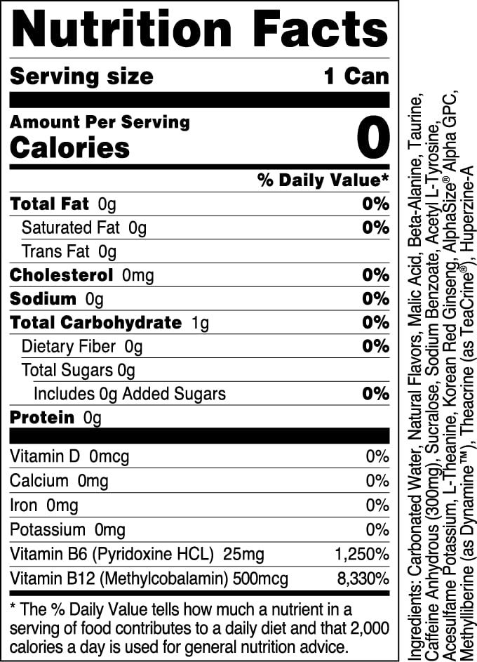 Bucked Up Energy Drink 300mg (Wild Orchard) (12 CT) - Image 2