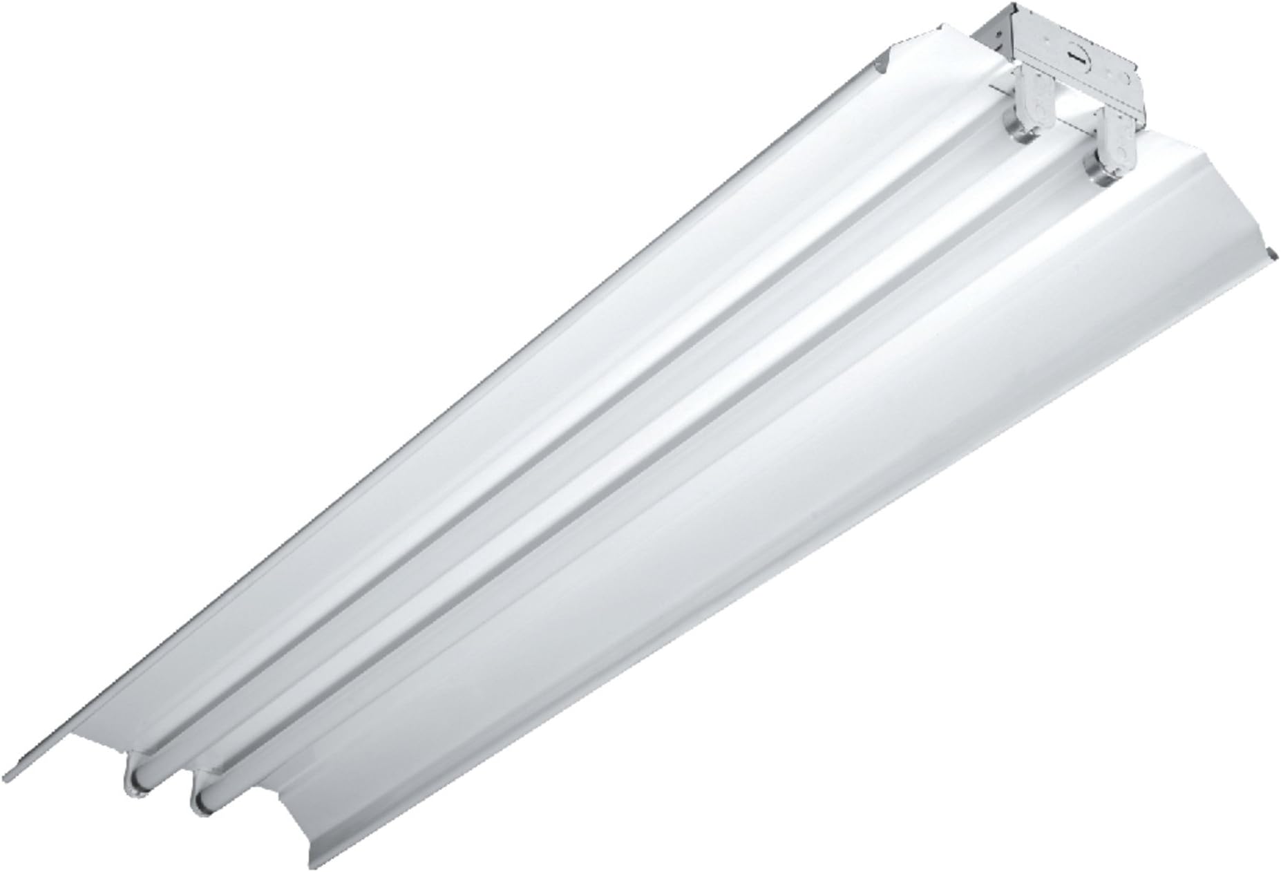 Metalux ICF-232-UNV-EB81-U Fluorescent Striplight Fixture, 2 Lamp, 4' Industrial Closed Top, CEE Listed Electronic Ballast, T8, Flip-Up Sockets