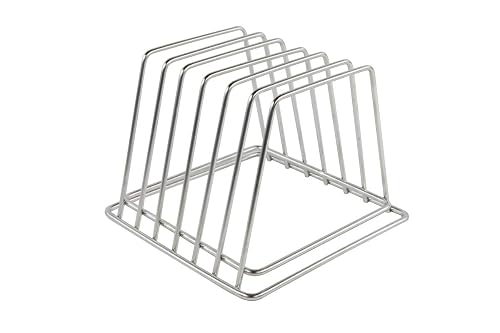 Thirteen Chefs Stainless Steel Cutting Board Rack - Holds 6 Boards up to 3/4' Wide - NSF Approved for Commercial Kitchen