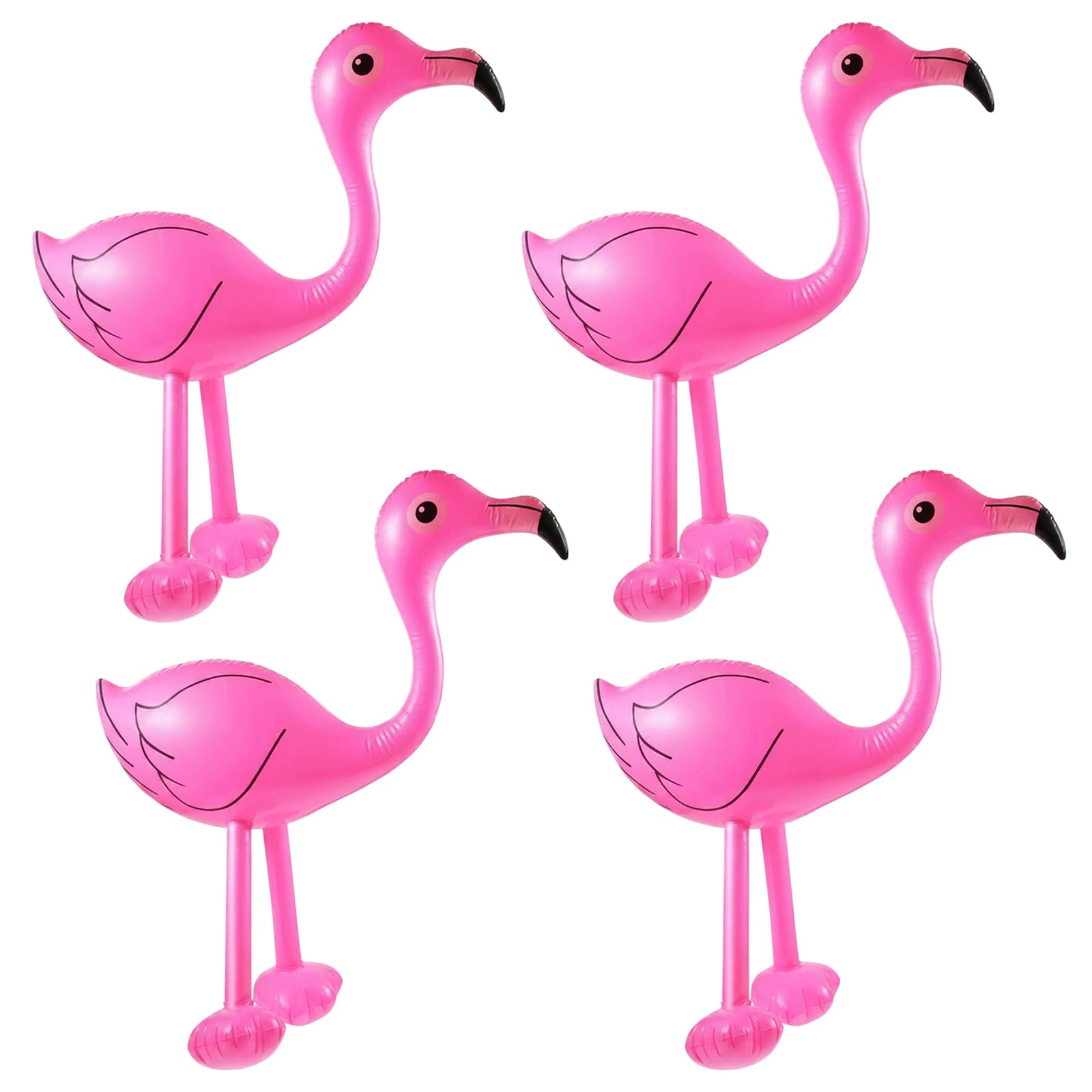 4Pcs Inflatable Flamingo Set, Premium Inflatable Pool Float, Durable Inflatable Design for Outdoor Water Activities, Large Size Flamingo Floats with Convenient Storage