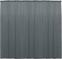 Vista 76 de New Creations Fabric & Foam Inc, 2 paneles de cortina de poliéster sin costuras de 5 pies de ancho, color negro, 2 paneles de 5 pies de ancho x 15