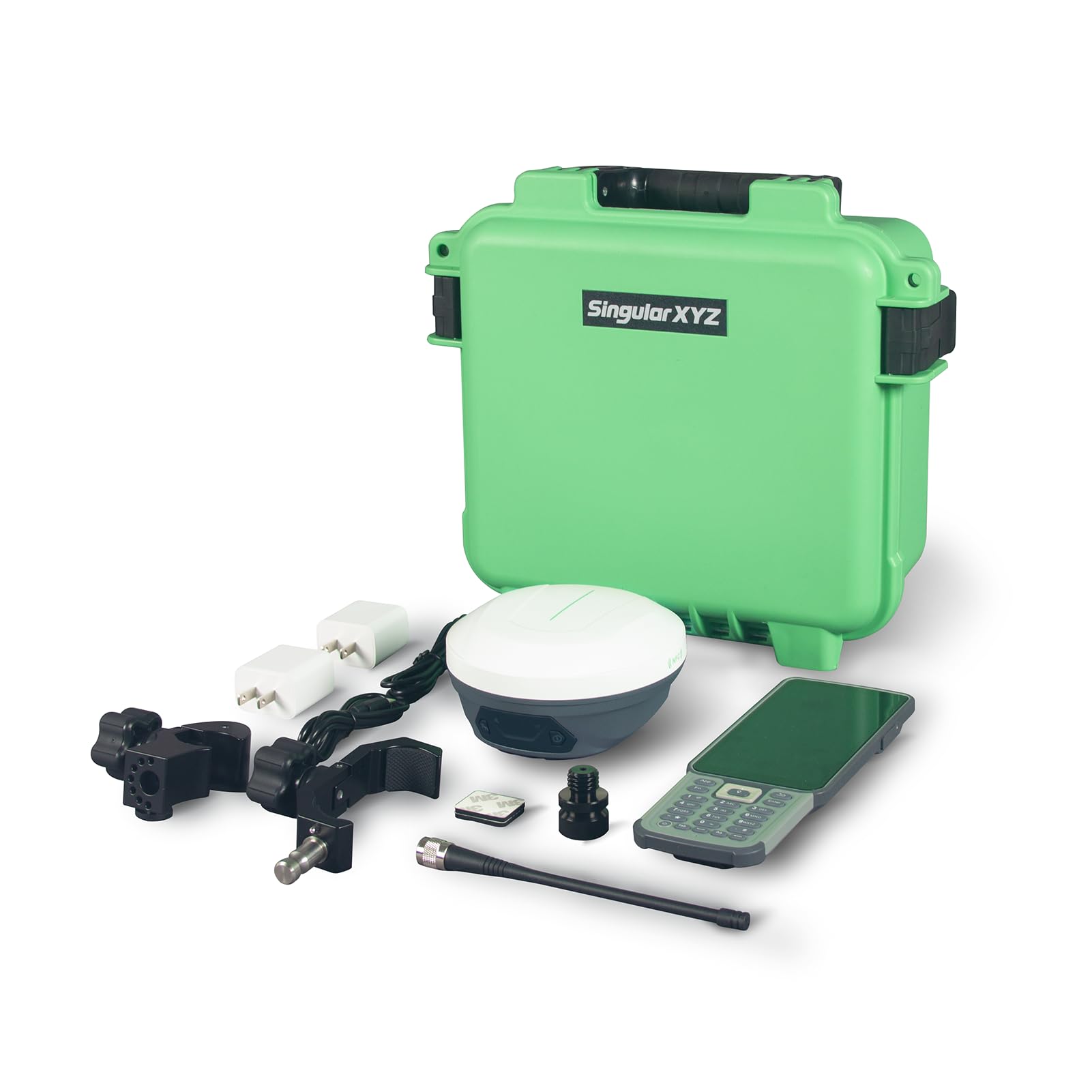 E1 Lite GNSS RTK GPS Surveying Equipment – 1408 Channels RTK Rover for High-Precision Measurement, Land Survey, Topographic Mapping, CORS Correction, with SC200 Collector & Software, FCC Certified
