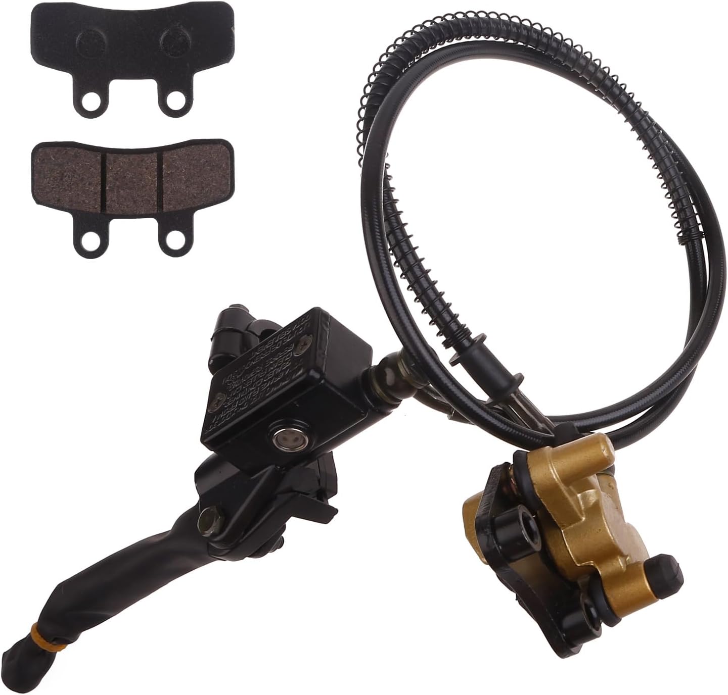 パッドシューズ交換付きフロントディスクブレーキキャリパーセット中国の50cc 125ccダートバイクディスクブレーキマスターシリンダ