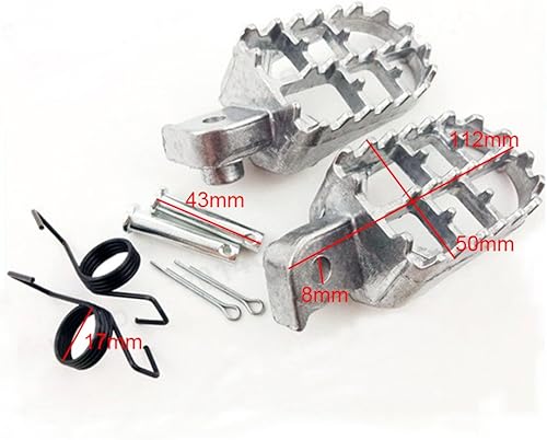 Vista 10 de FLYPIG Estriberas de aluminio Estriberas Reposapiés Reposapiés para Dirt Bike 50 70 90 110 PW50 TW200 XR50R CRF70 CRF80 CRF100F TT225S Negro