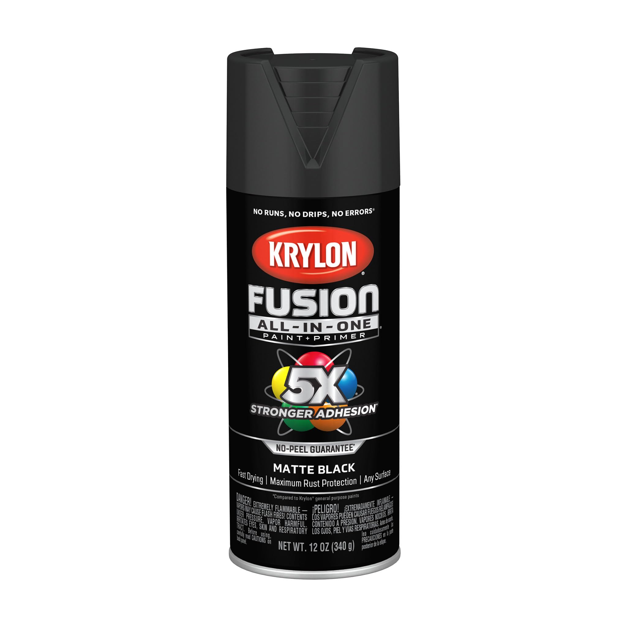 Krylon K02754007 Fusion All-in-One Spray Paint, Black