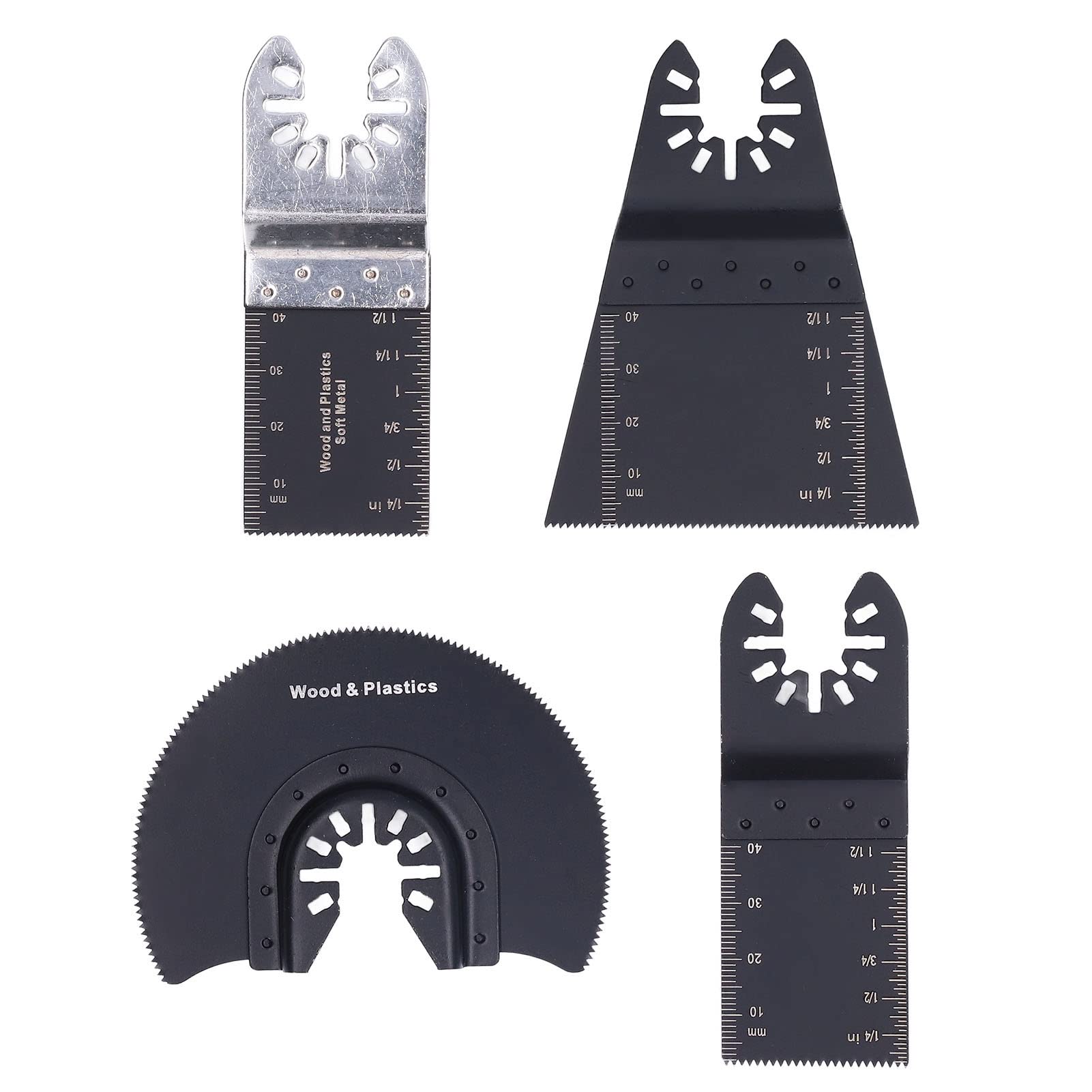 20 lame oscillanti universali per seghe oscillanti, per legno, metallo, multiutensile oscillante, a sgancio rapido, ideali per tagliare legno, metallo e plastica in progetti fai da te e