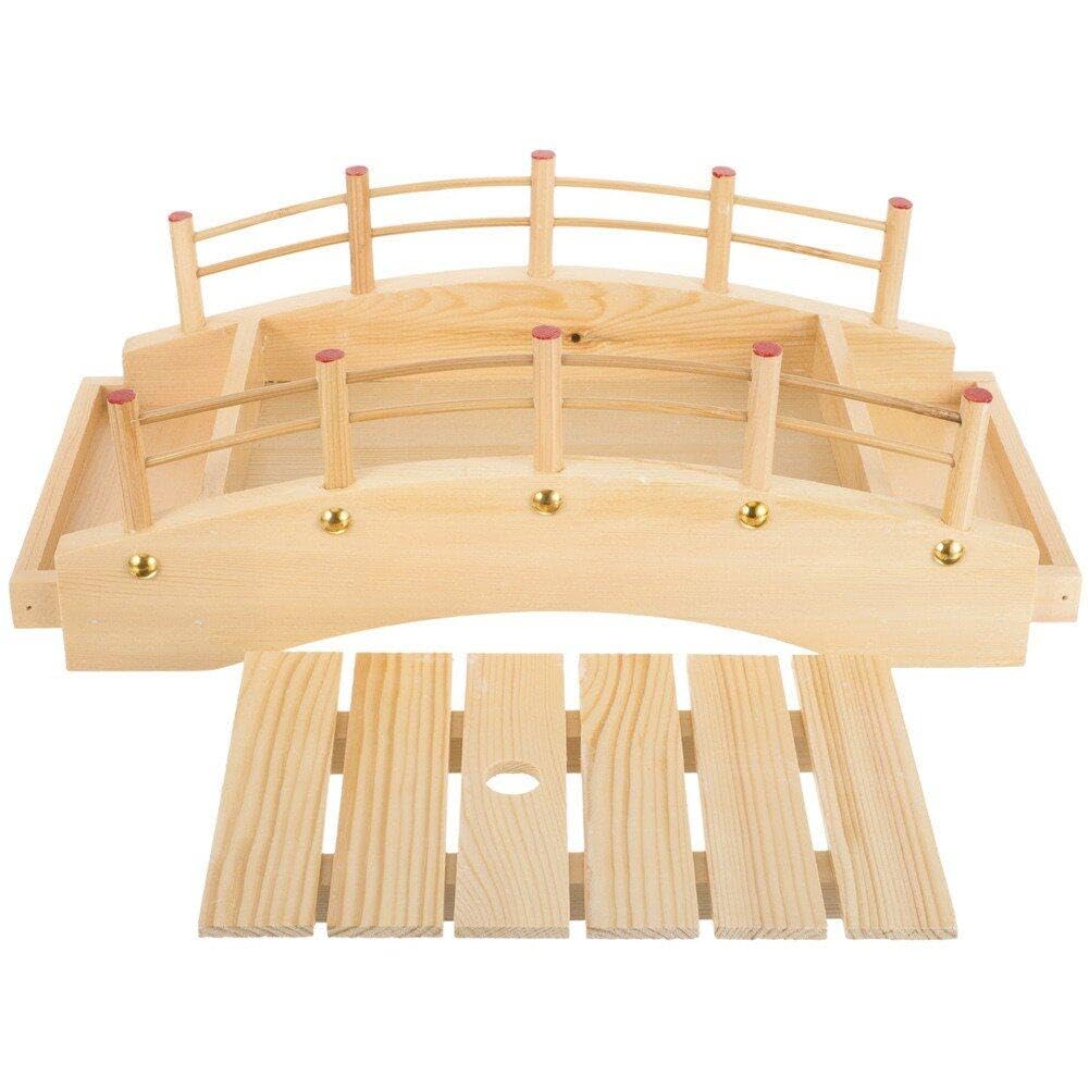 Pont en Arc en Bois Plateau De Service De Bateau À Sushi Assiettes De Service À Sushi Sashimi Plateau À Sushi Japonais Assiette D'apéritif pour Cuisine À Domicile Restaurant