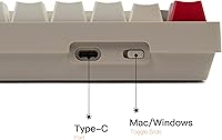 Vista 8 de Keychron C1 Tenkeyless Layout - Teclado mecánico con cable de 87 teclas para Mac, interruptor mecánico marrón Keychron / teclas ABS de color retro