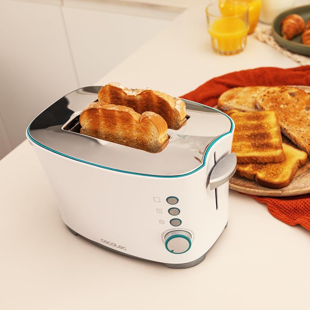 Cecotec Verticale Broodrooster Van Roestvrij Staal Met Lange Sleuf Shine Toast Extra 1050w Capaciteit Voor 2 Sneden Brede 3 8 Cm Lichtring 7 Roosterstanden Bovenste Stangen 2122394833