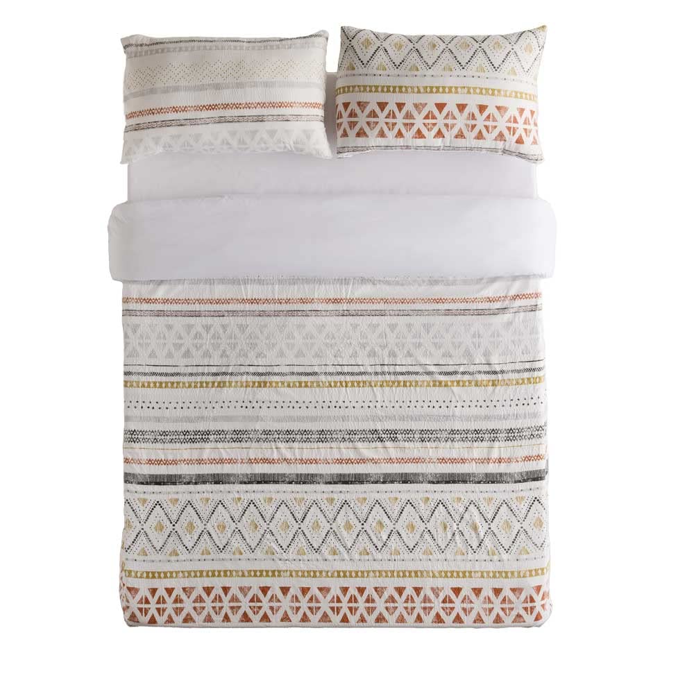 COTTON ARTean Funda Nórdica Aztek Cama de 150 Cierre con Botones. Tejido BambúLA. HIPOALERGENICA
