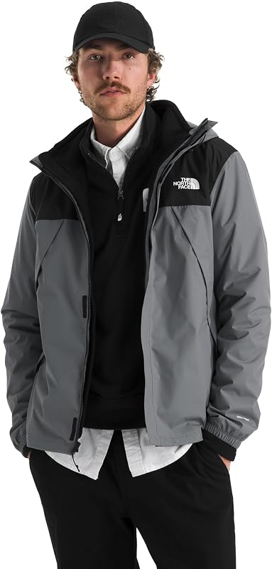 campera Antora Triclimate para hombre | Exterior impermeable, capa interior cálida de forro polar, capucha ajustable de 3 piezas