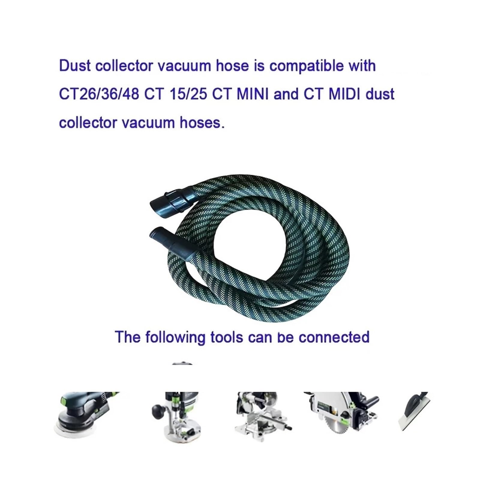 Manguera De Aspiradora De 3,5 M/5m, Compatible Con Festool, Compatible Con MIRKA,CT26/36/48CT 15/25CT MINI Y CT MIDI, Manguera Estática De Polvo(5m)