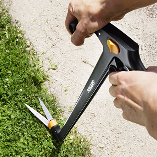 Fiskars 36 Inch (92107935J) Long-Handle Swivel Rotating Grass Shears, Black/Orange