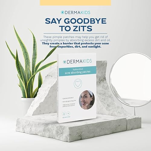Miniatura 8 de Dermakids Parches hidrocoloides  Puntos de acné calcomanías de espinillas para niños y adolescentes  Cubiertas de manchas para proteger las