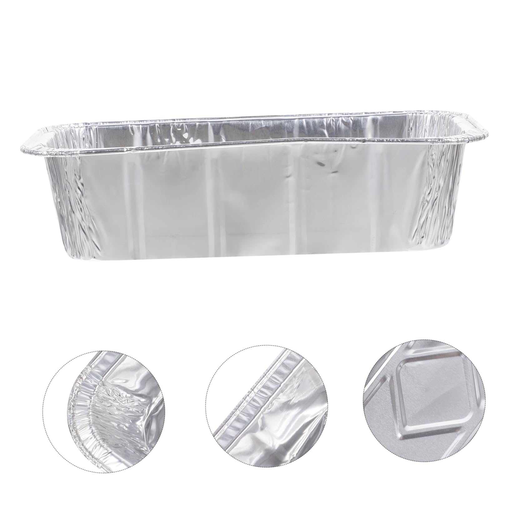 Moules à Gâteau en Aluminium Argenté en Aluminium Épais Jetables Lot de 10 850 Ml, Légers et Portables, pour Cuisson de Pain et Pâtisserie