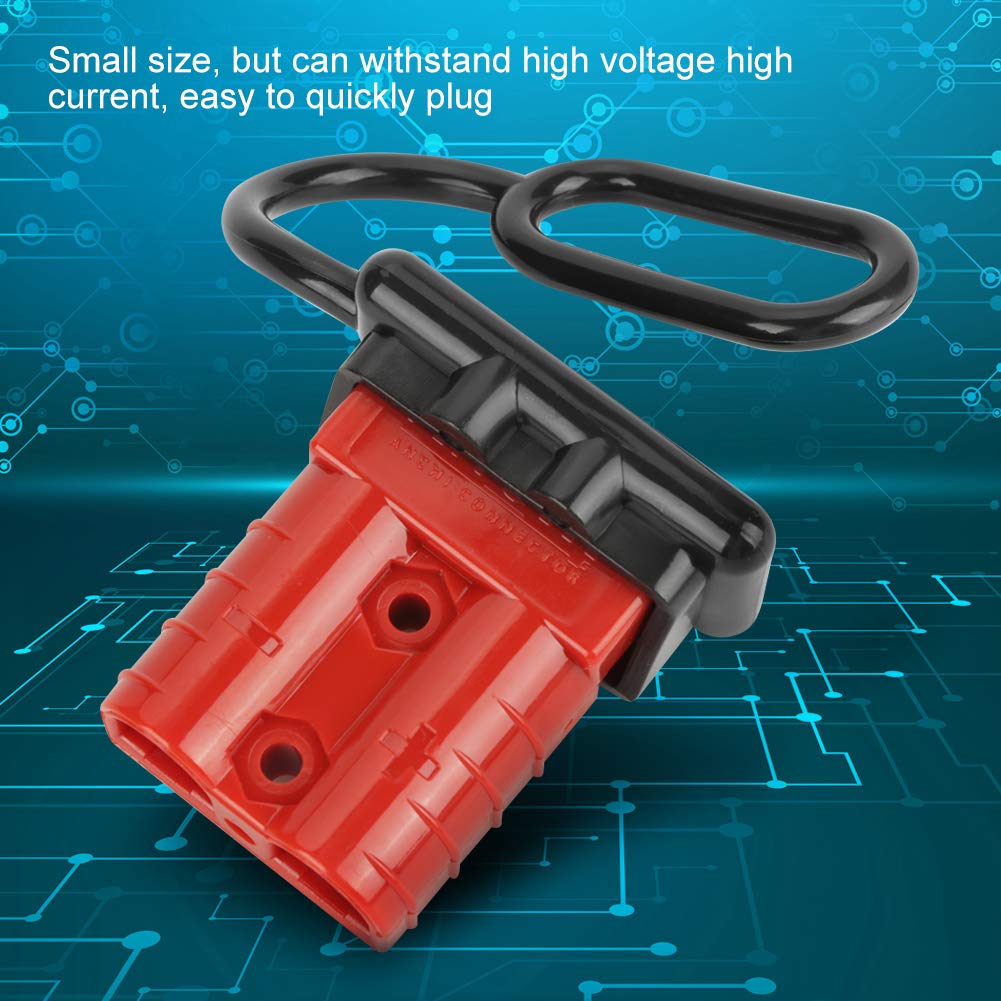 5pcs Battery Quick Connector,Quick Connect/Disconnect Wire Harness Plug,50A Double Pole Storage,Electrical Connector Plug Kit, with 10 pcs Terminals