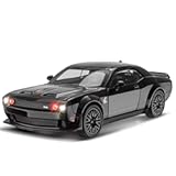 SASBSC Toy Model Car for Kids 1: 32 Scale Challenger Die cast Metel Toy Cars for Pull Back Model Car with Sound and Light Toy Birthday Gifts for 3+ Year Old Boys and Kids