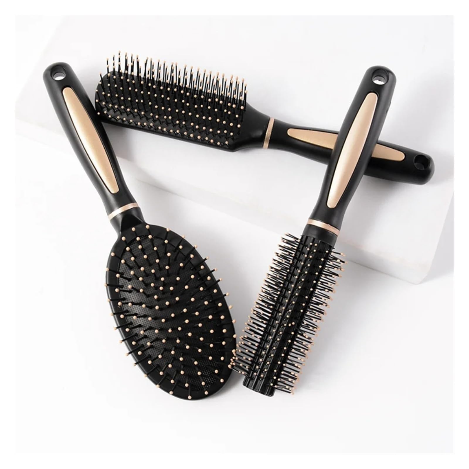 Peine del cojín masaje cuero cabelludo for desenredar el cabello rizado mojado(B)
