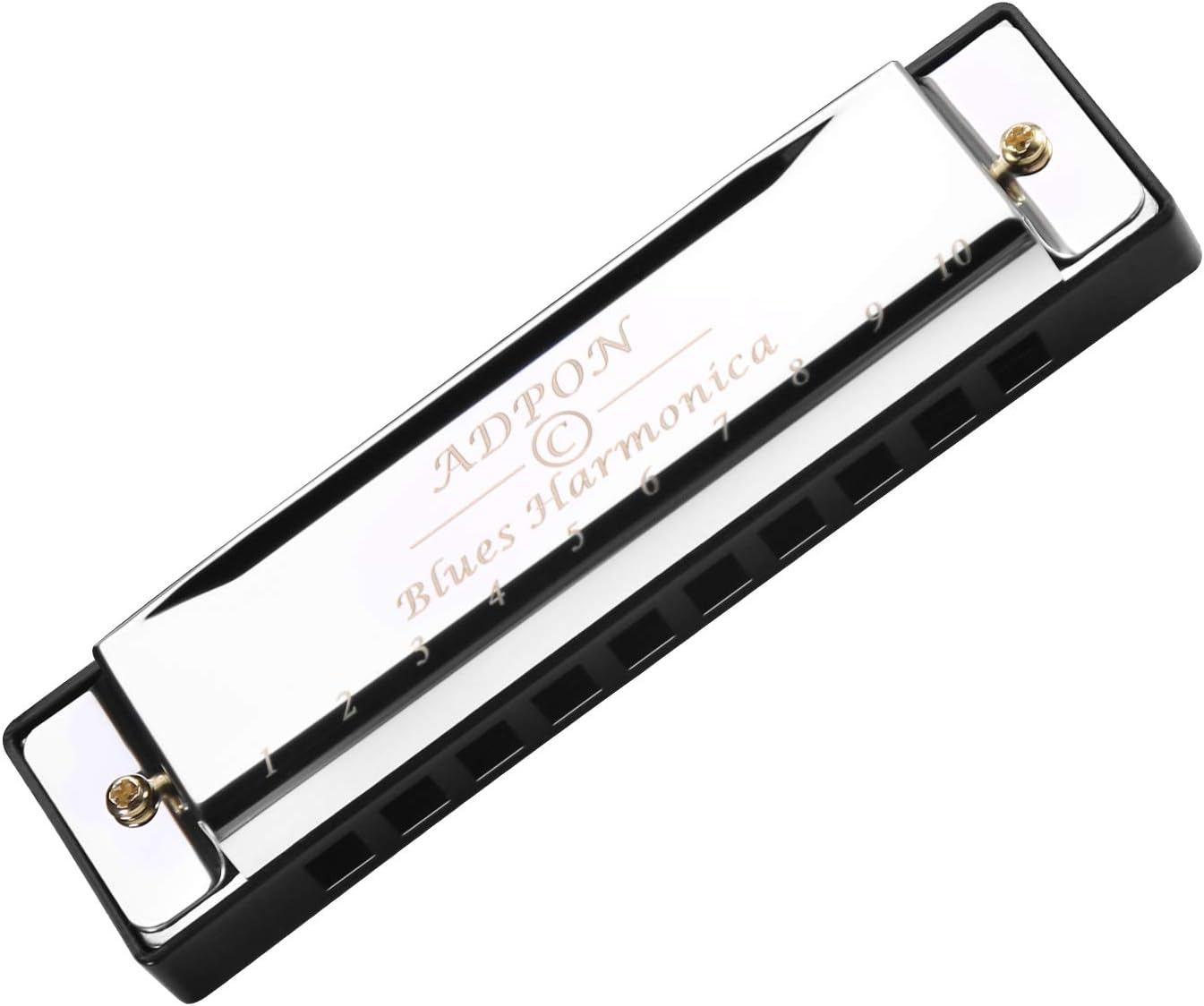 Harmonica for Adults Kids,C Key 10 Holes 20 Tones Mouth Organ Diatonic Blue Armonicas for Beginner Adults Students Boy Girl Kids Your Son and Daughter Gift with Case,Silver