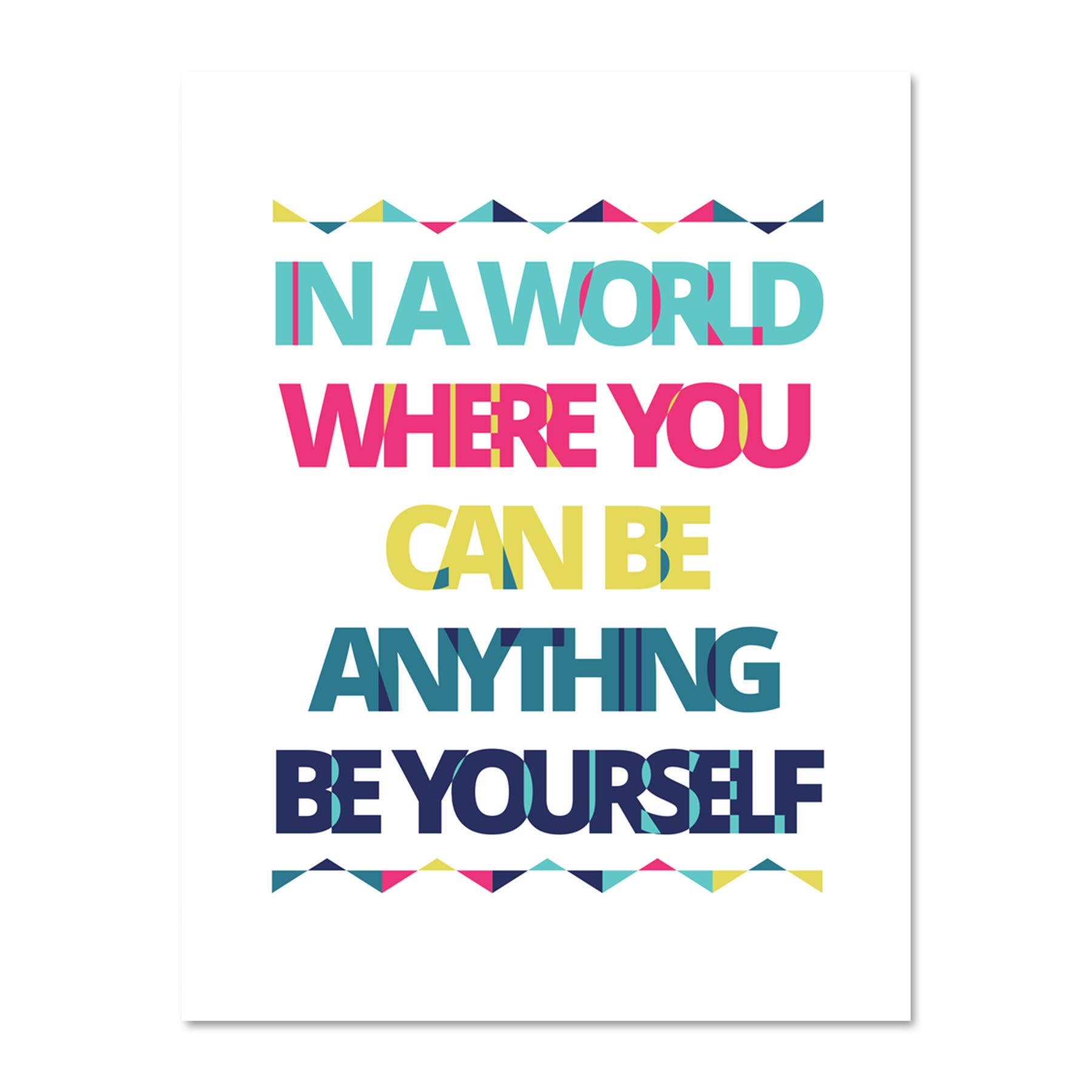Be Yourself Anything World Large Framed Art Print Poster Wall Decor 18x24 inch