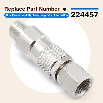 Mhrxusd 224457 1/4In High Pressure Straight Gun Hose Swivel