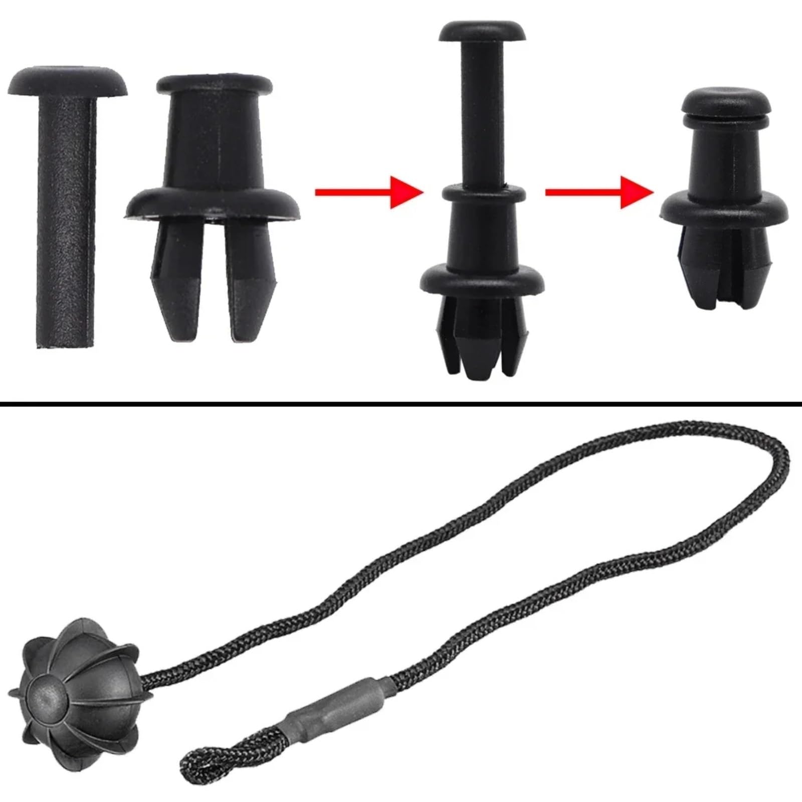Cordon de Plage arrière pour Audi A3 8P (2003-2012) et A3 8V (2013-2020), pour avec Clip de Fixation pivotant