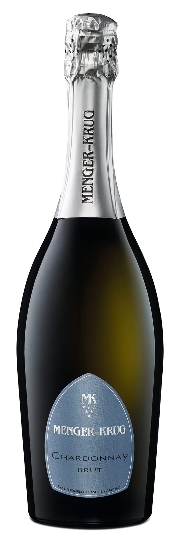 MENGER KRUG Chardonnay Brut Sekt (1 x 0,75 l) - hervorragender Sekt in Champagner-Qualität aus der Menger-Krug Sektmanufaktur, Traditionelle Flaschengärung, handwerkliche Herstellung in Deutschland