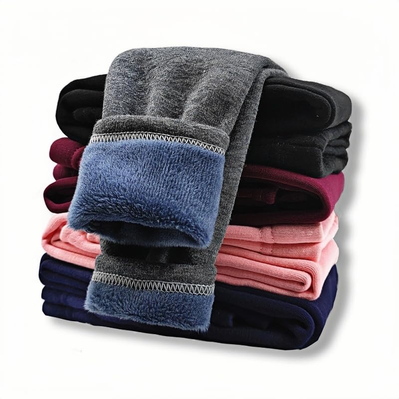 Kids Pants Fleece Lined Leggings Thermal Trousers Cotton Winter Thick Leggings Tights2