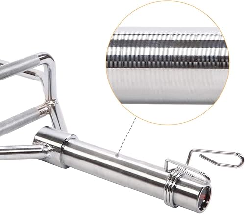 Miniatura 6 de PEXMOR Barra hexagonal olímpica de 56 pulgadas, barra de trampa combinada de 2 pulgadas para levantamiento de pesas, barra de peso muerto, capacidad