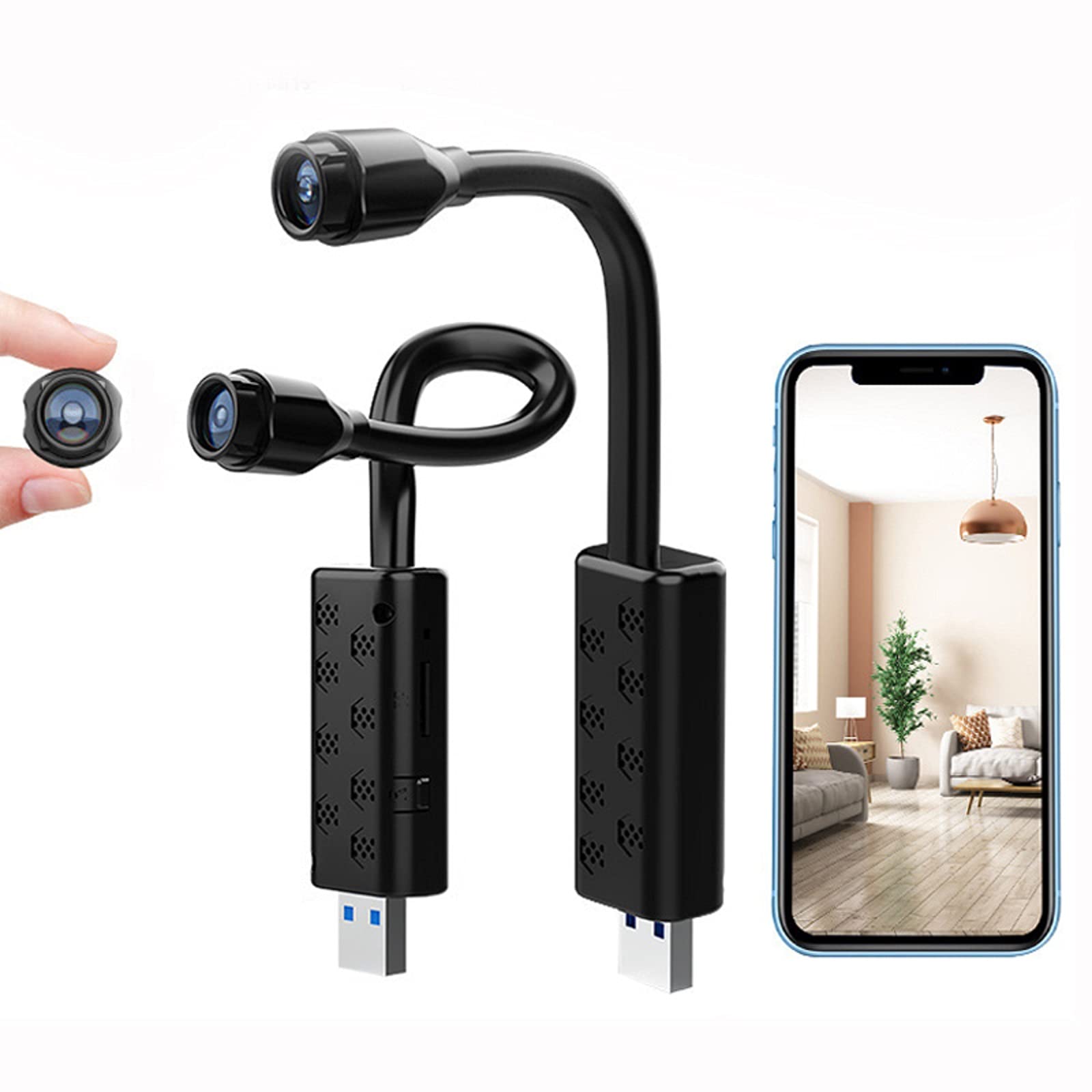 360 Adjustable Mini Hd Usb Plug Portable Camera Ip Wireless