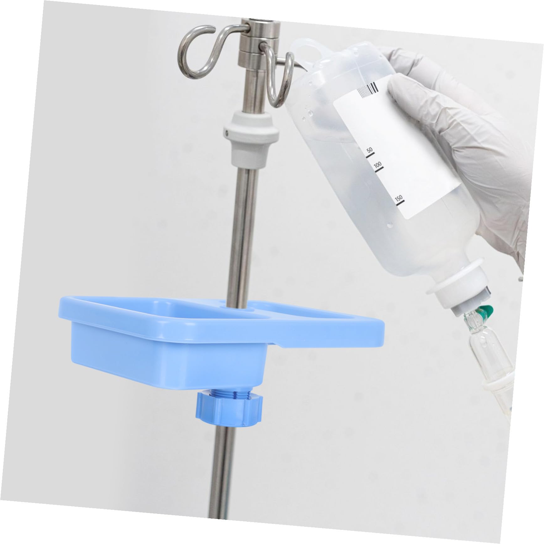 Support De Perfusion Plateau En Plastique Léger Pour Poteau Iv, Plaque De Rangement Professionnelle Antidérapante Pour Accessoires Médicaux Et Porte-gouttes, Usage Hospitalier Industriel