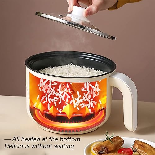 Miniatura 4 de Drizzle Electric Cooker 1.7L - Mini Skillet Non-Stick Coating - Stir Fry Food Maker 110V Portable Cookerware Dorm Cooking - for Personal Ramen