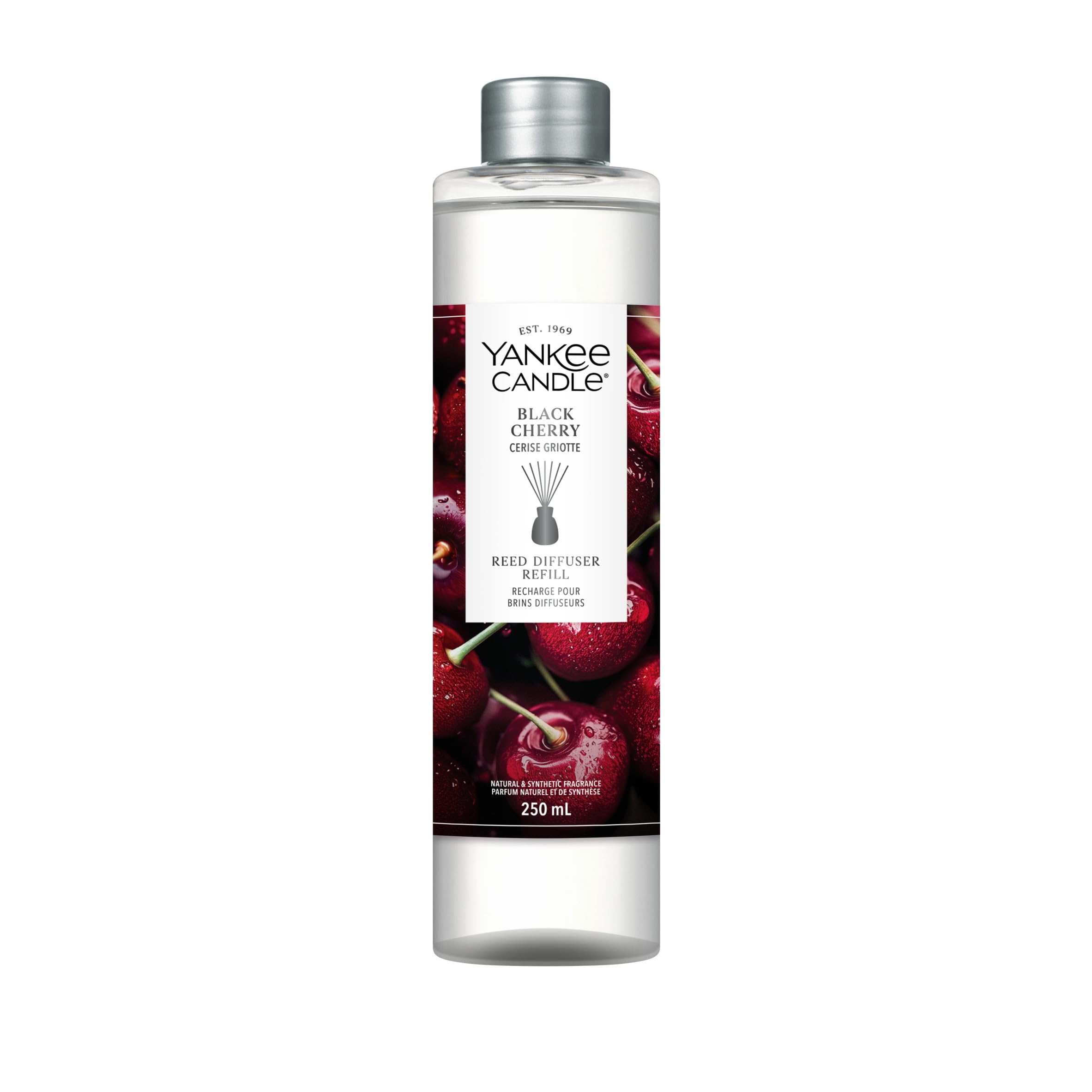 Yankee Candle Reed Diffuser Refill | Black Cherry | for Small to Medium Spaces | Up to 10 Weeks of Fragrance