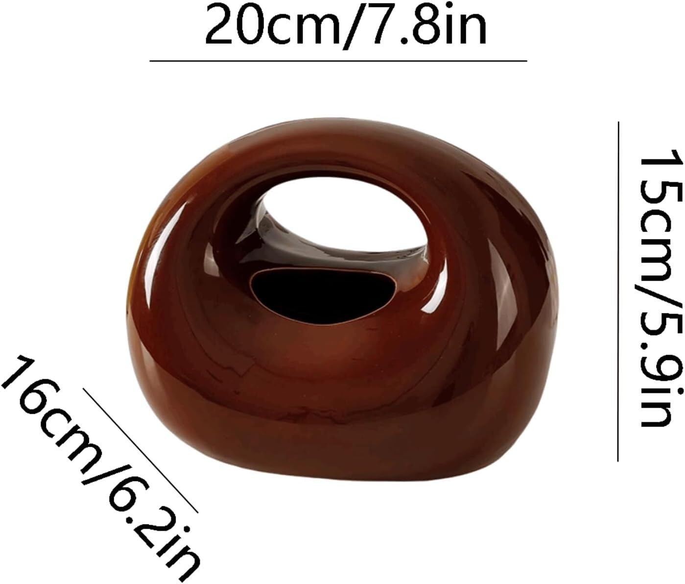 pudełko na chusteczki, Ceramiczna torebka, pudełko na chusteczki, wielokolorowa(Red)