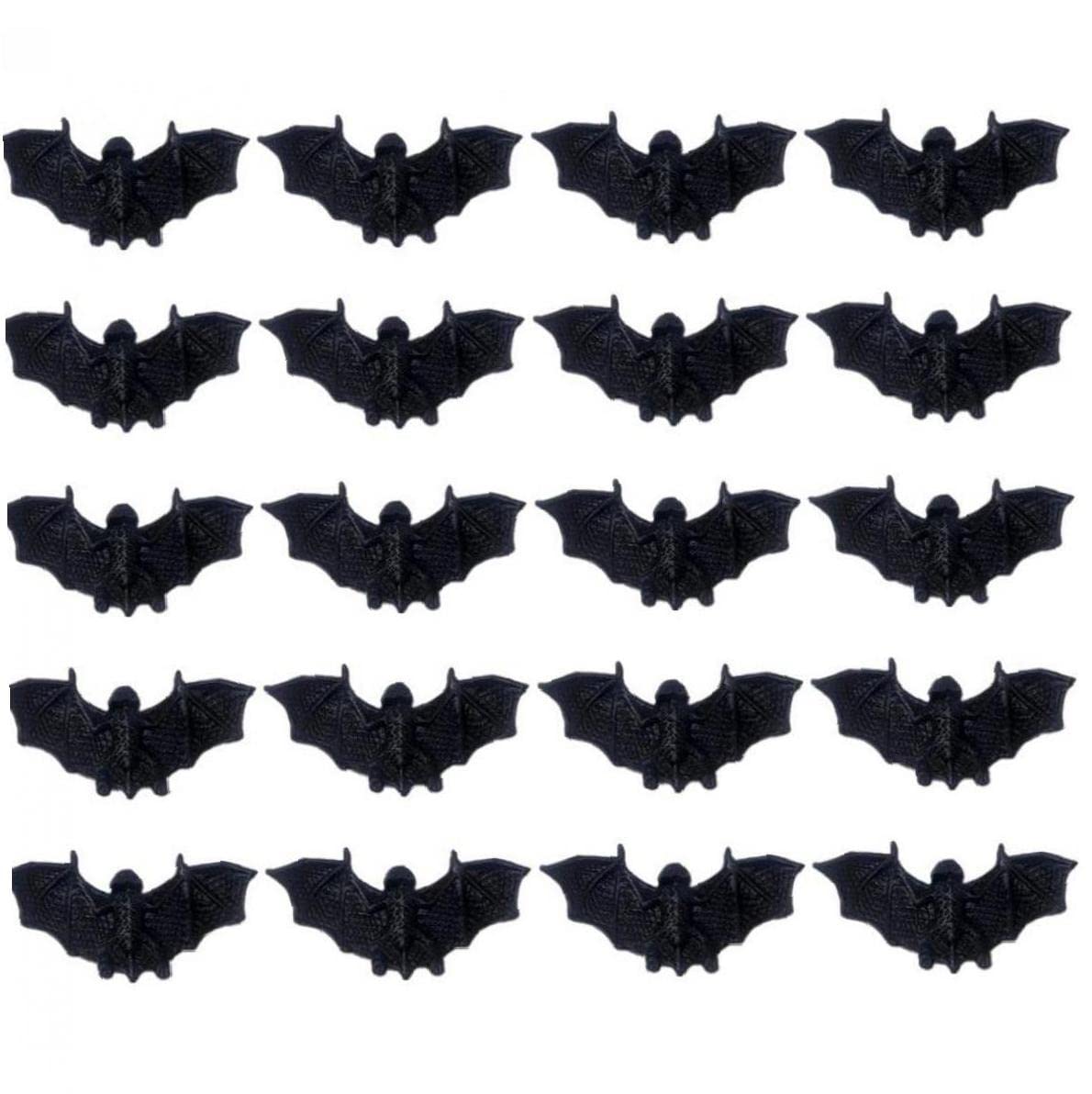Luxylei Halloween Mini Bats 20Pcs Plastic Insect Toys Small Fake Bats Creepy Scary Prank Toys For Halloween Party Home Decorations