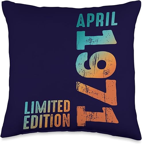 Awesome Limited Edition April 1971 Retro 1971 Vintage 1971 Throw Pillow